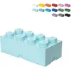 Image de Boîte de rangement empilable avec couvercle lego storage brick 8 tenons - turchese