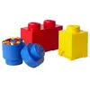 Image de Ensemble de 3 boîtes de rangement lego: bleu, rouge, jaune - multi pack