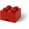 Image de Lego - Brique Rouge De Rangement Empilable 4 Plots Avec Tiroir
