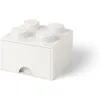 Image de Lego - Brique Blanche De Rangement Empilable 4 Plots Avec Tiroir