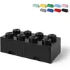 Image de Tiroir à briques lego brick drawer 8 boutons avec 2 tiroirs - noir