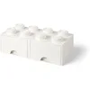 Image de Lego - Brique Blanche De Rangement Empilable 8 Plots Avec Tiroirs