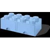 Image de Boîte de rangement - LEGO - Brick 8 - Empilable - 2 tiroirs - Bleu