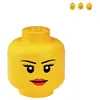 Image de Grande boîte de rangement lego en forme de tête l