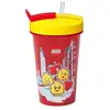 Image de Mug Lego Room Copenhagen Avec Paille, Iconic Girl, Rouge Vif/jaune, 500 Ml, 40441725