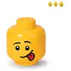 Image de Grande boîte de rangement lego en forme de tête l