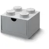 Image de Tiroir de bureau - 4 plots - gris LEGO