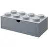 Image de Tiroir de Bureau - LEGO - Empilable - Gris - 8 Tenons