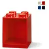 Image de Étagère murale de rangement lego brick shelf 4 boutons - rouge
