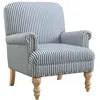 Image de Jaya Chaise en tissu à rayures bleues
