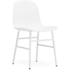 Image de NORMANN COPENHAGEN set de 2 chaises FORM CHAIR avec piètement en acier verni (Blanc - polypropylène et acier)