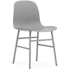 Image de NORMANN COPENHAGEN set de 2 chaises FORM CHAIR avec piètement en acier verni (Gris - polypropylène et acier)