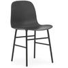 Image de NORMANN COPENHAGEN set de 2 chaises FORM CHAIR avec piètement en acier verni (Noir - polypropylène et acier)