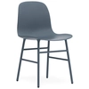 Image de NORMANN COPENHAGEN set de 2 chaises FORM CHAIR avec piètement en acier verni (Bleu - polypropylène et acier)