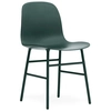 Image de NORMANN COPENHAGEN set de 2 chaises FORM CHAIR avec piètement en acier verni (Vert - polypropylène et acier)