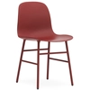 Image de NORMANN COPENHAGEN set de 2 chaises FORM CHAIR avec piètement en acier verni (Rouge - polypropylène et acier)