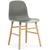 Image de NORMANN COPENHAGEN set de 2 chaises FORM CHAIR avec piètement en chêne (Gris - Polypropylène et chêne)
