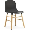 Image de NORMANN COPENHAGEN set de 2 chaises FORM CHAIR avec piètement en chêne (Noir - Polypropylène et chêne)
