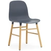 Image de NORMANN COPENHAGEN set de 2 chaises FORM CHAIR avec piètement en chêne (Bleu - Polypropylène et chêne)