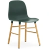 Image de NORMANN COPENHAGEN set de 2 chaises FORM CHAIR avec piètement en chêne (Vert - Polypropylène et chêne)