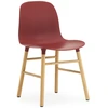 Image de NORMANN COPENHAGEN set de 2 chaises FORM CHAIR avec piètement en chêne (Rouge - Polypropylène et chêne)