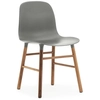 Image de NORMANN COPENHAGEN set de 2 chaises FORM CHAIR avec piètement en noyer (Gris - Polypropylène et noyer)