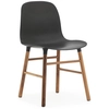 Image de NORMANN COPENHAGEN set de 2 chaises FORM CHAIR avec piètement en noyer (Noir - Polypropylène et noyer)