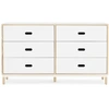 Image de NORMANN COPENHAGEN meubles à 6 tiroirs KABINO (Blanc - MDF, hêtre et aluminium)