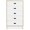 Image de NORMANN COPENHAGEN meubles à 5 tiroirs KABINO (Blanc - MDF, hêtre et aluminium)