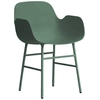 Image de NORMANN COPENHAGEN fauteuil FORM ARMCHAIR avec piètement en acier verni (Vert - polypropylène et acier)