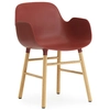 Image de NORMANN COPENHAGEN fauteuil FORM ARMCHAIR avec piètement en chêne (Rouge - Polypropylène et chêne)