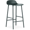 Image de NORMANN COPENHAGEN tabouret FORM BARSTOOL H 65 cm avec piètement en acier verni (Vert - Polipropilene e acciaio verniciato)