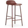 Image de NORMANN COPENHAGEN tabouret FORM BARSTOOL H 65 cm avec piètement en acier verni (Rouge - Polipropilene e acciaio verniciato)