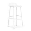 Image de NORMANN COPENHAGEN tabouret FORM BARSTOOL H 75 cm avec piètement en acier verni (Blanc - Polipropilene e acciaio verniciato)