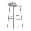 Image de NORMANN COPENHAGEN tabouret FORM BARSTOOL H 75 cm avec piètement en acier verni (Gris - Polipropilene e acciaio verniciato)