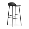 Image de NORMANN COPENHAGEN tabouret FORM BARSTOOL H 75 cm avec piètement en acier verni (Noir - Polipropilene e acciaio verniciato)