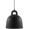 Image de NORMANN COPENHAGEN lampe à suspension BELL SMALL (Noir - Aluminium et corde en tissu)