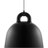 Image de NORMANN COPENHAGEN lampe à suspension BELL LARGE (Noir - Aluminium et corde en tissu)