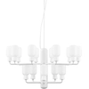 Image de NORMANN COPENHAGEN lampe à suspension AMP CHANDELIER (Petite / Blanc - Verre, marbre, acier verni par poudre)
