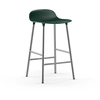 Image de NORMANN COPENHAGEN tabouret FORM BARSTOOL H 65 cm avec piètement en chrome (Vert - Polipropilene e acciaio cromato)