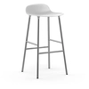 Image de NORMANN COPENHAGEN tabouret FORM BARSTOOL H 75 cm avec piètement en chrome (Blanc - Polipropilene e acciaio cromato)