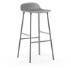 Image de NORMANN COPENHAGEN tabouret FORM BARSTOOL H 75 cm avec piètement en chrome (Gris - Polipropilene e acciaio cromato)