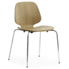 Image de NORMANN COPENHAGEN chaise MY CHAIR avec la base chromée (Chêne - Bois plaqué et métal)