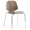 Image de NORMANN COPENHAGEN chaise MY CHAIR avec la base chromée (Noyer - Bois plaqué et métal)