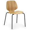 Image de NORMANN COPENHAGEN chaise MY CHAIR avec la base noire (Chêne - Bois plaqué et métal noir)
