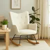 Image de URBAN MEUBLE - Fauteuil - Style Scandinave - velours beige - pieds hêtre et métal