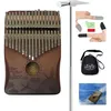 Image de Kalimba Pouce Piano 17 Touches Avec Acajou En Bois Avec Sac Marteau Et Livre De Musique Parfait Pour Melomane Debutants Enfants