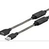 Image de VivoLink PROUSBAAF10 10 m USB A USB A 2.0 Mâle-Femelle Noir Transparent