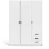 Image de Spell armoire 3 portes et 3 tiroirs, blanc.