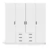 Image de Spell armoire b183 cm 4 portes et 3 tiroirs, blanc.
